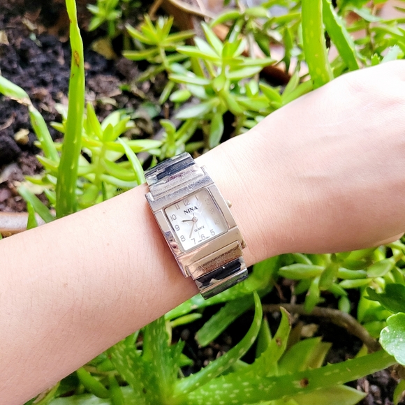 Classic Nina Mother of Pearl Tortoise Shell Cuff Watch - Picture 3 of 12